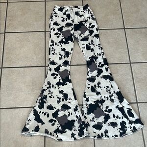 Cow Print Flared Pants alt’d state